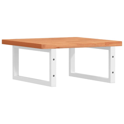 vidaXL Basin Shelf Wall Mounted Steel and Solid Wood Beech
