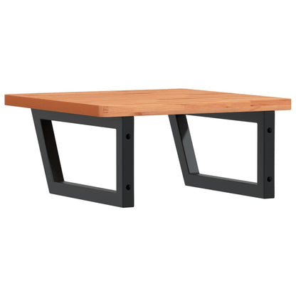 vidaXL Basin Shelf Wall Mounted Steel and Solid Wood Beech