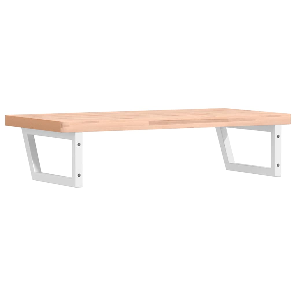 vidaXL Basin Shelf Wall Mounted Steel and Solid Wood Beech