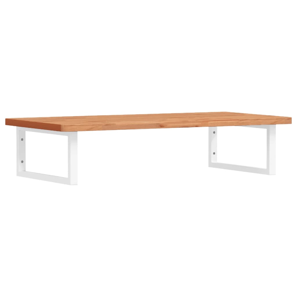 vidaXL Basin Shelf Wall Mounted Steel and Solid Wood Beech