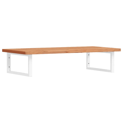 vidaXL Basin Shelf Wall Mounted Steel and Solid Wood Beech