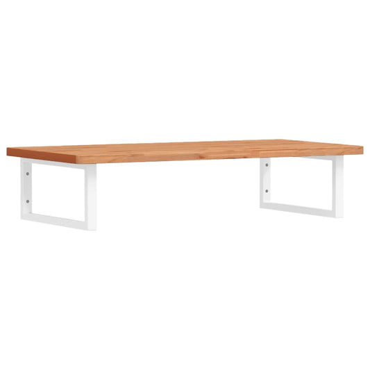 vidaXL Basin Shelf Wall Mounted Steel and Solid Wood Beech