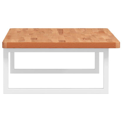 vidaXL Basin Shelf Wall Mounted Steel and Solid Wood Beech