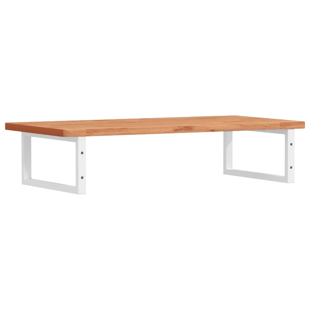vidaXL Basin Shelf Wall Mounted Steel and Solid Wood Beech