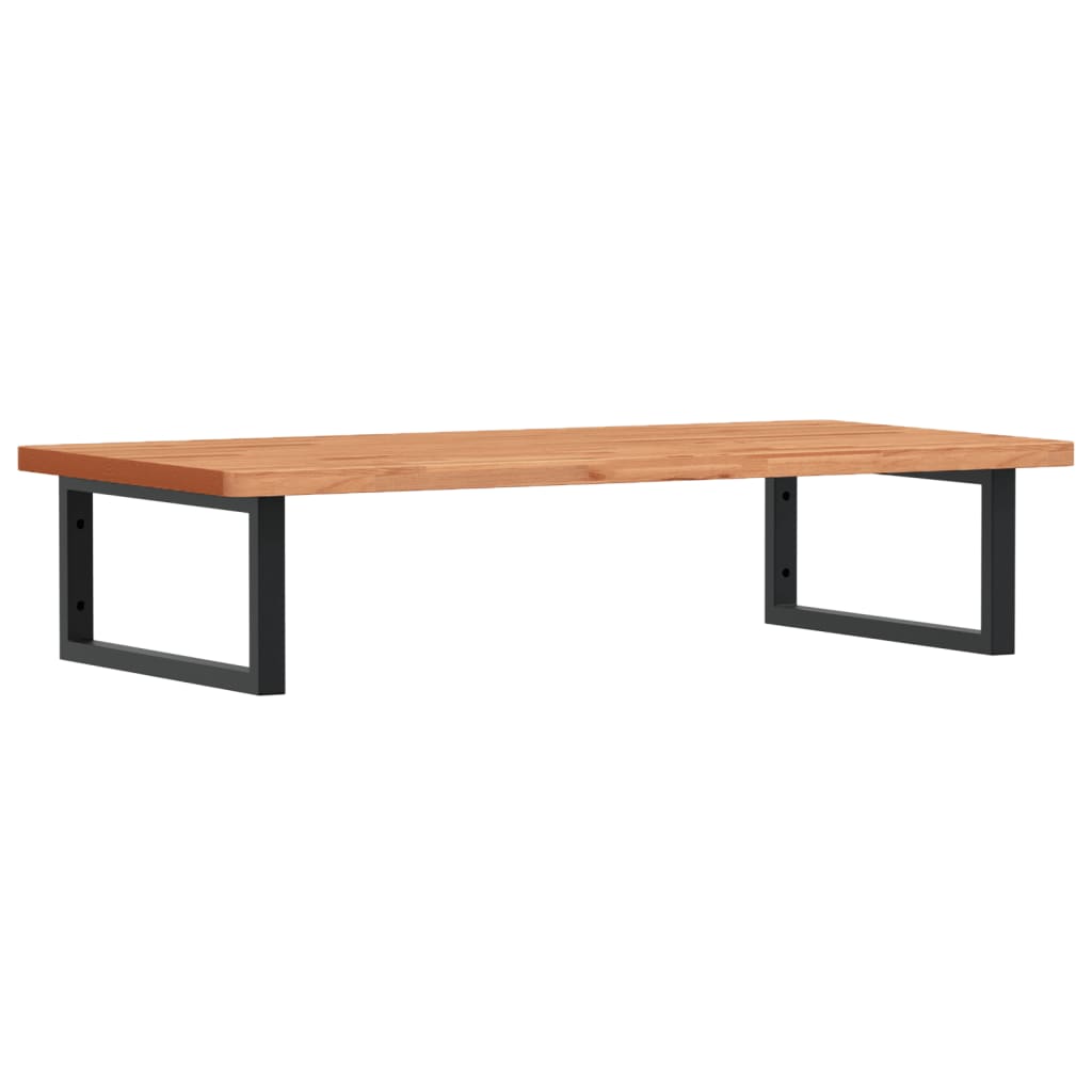 vidaXL Basin Shelf Wall Mounted Steel and Solid Wood Beech