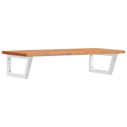 vidaXL Basin Shelf Wall Mounted Steel and Solid Wood Beech