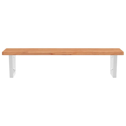 vidaXL Basin Shelf Wall Mounted Steel and Solid Wood Beech