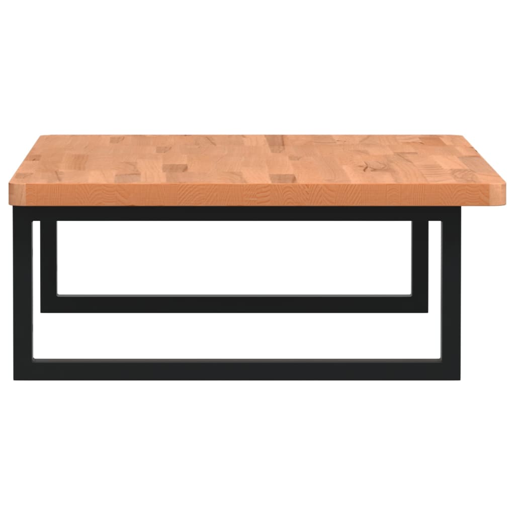 vidaXL Basin Shelf Wall Mounted Steel and Solid Wood Beech