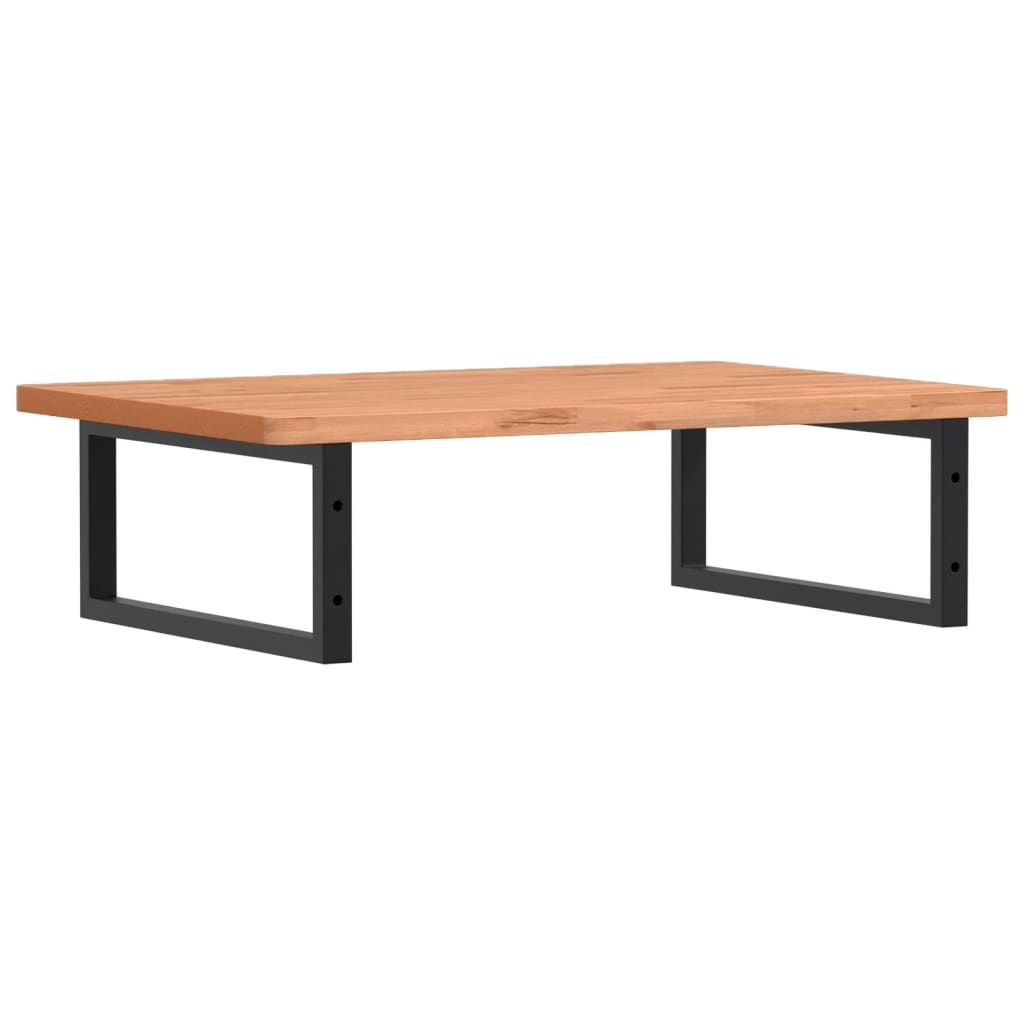 vidaXL Basin Shelf Wall Mounted Steel and Solid Wood Beech