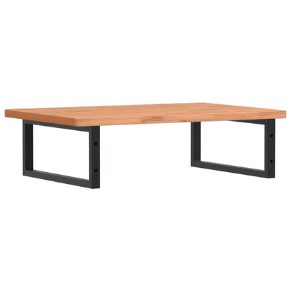 vidaXL Basin Shelf Wall Mounted Steel and Solid Wood Beech