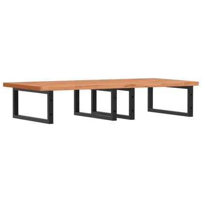vidaXL Basin Shelf Wall Mounted Steel and Solid Wood Beech