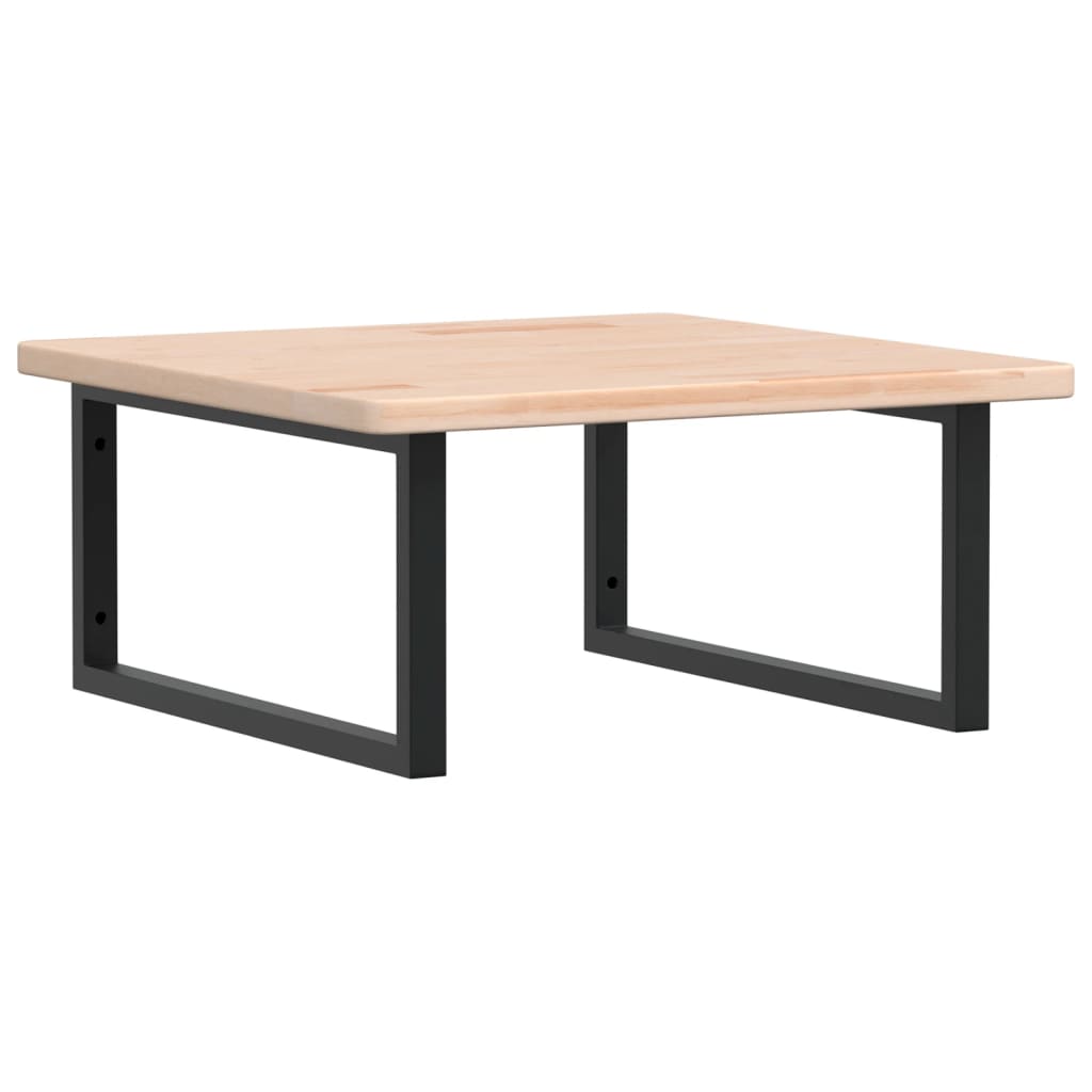 vidaXL Basin Shelf Wall Mounted Steel and Solid Wood Oak
