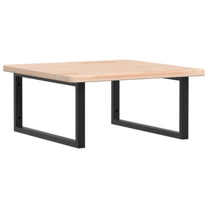 vidaXL Basin Shelf Wall Mounted Steel and Solid Wood Oak