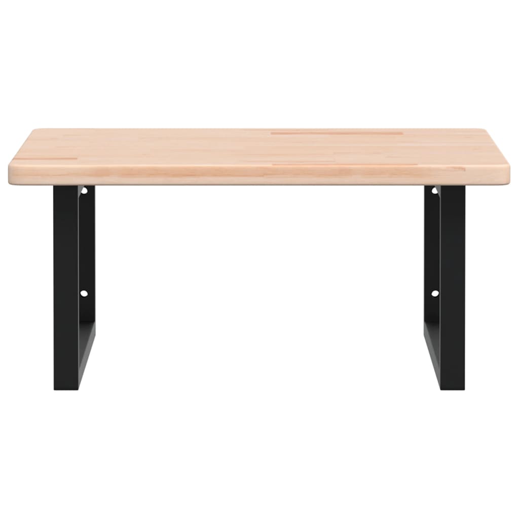 vidaXL Basin Shelf Wall Mounted Steel and Solid Wood Oak