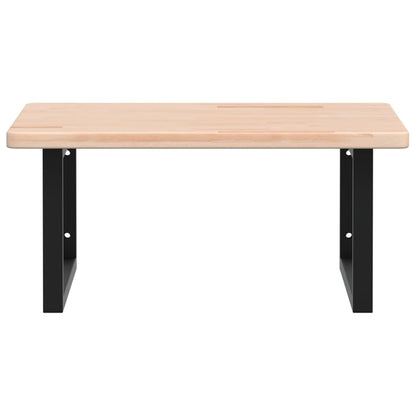 vidaXL Basin Shelf Wall Mounted Steel and Solid Wood Oak