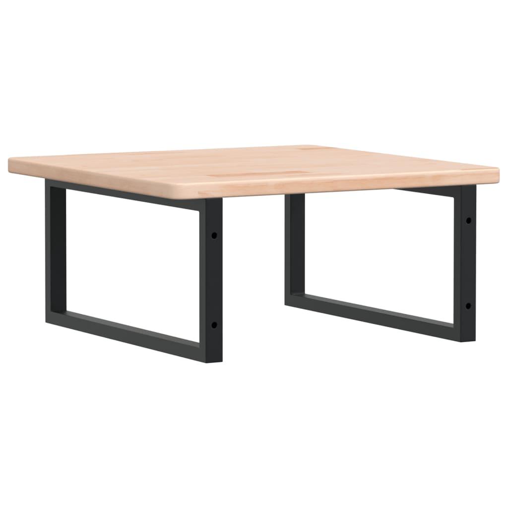 vidaXL Basin Shelf Wall Mounted Steel and Solid Wood Oak