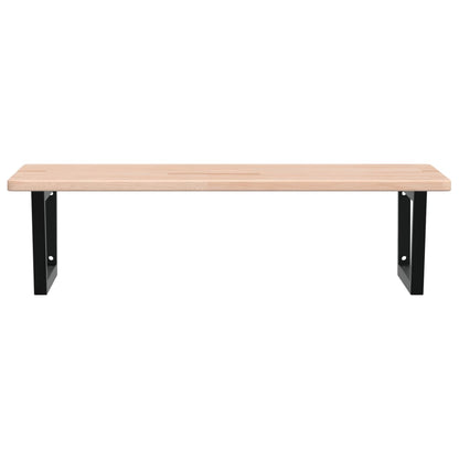vidaXL Basin Shelf Wall Mounted Steel and Solid Wood Oak