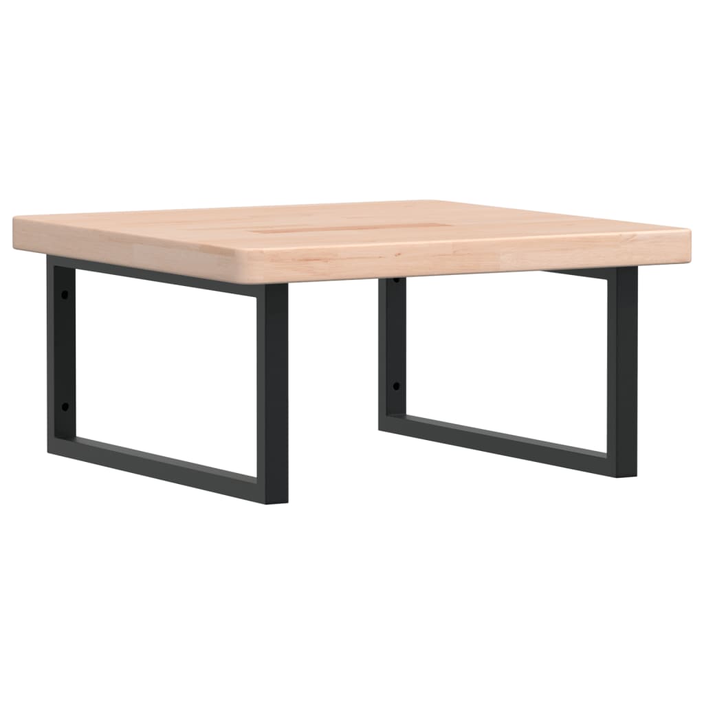 vidaXL Basin Shelf Wall Mounted Steel and Solid Wood Oak