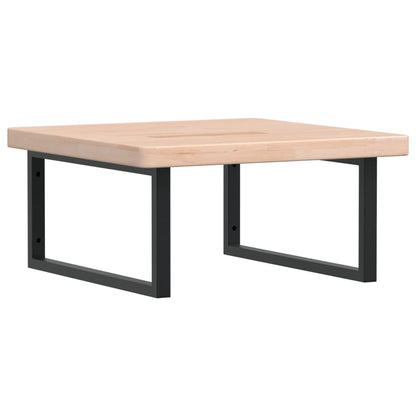 vidaXL Basin Shelf Wall Mounted Steel and Solid Wood Oak
