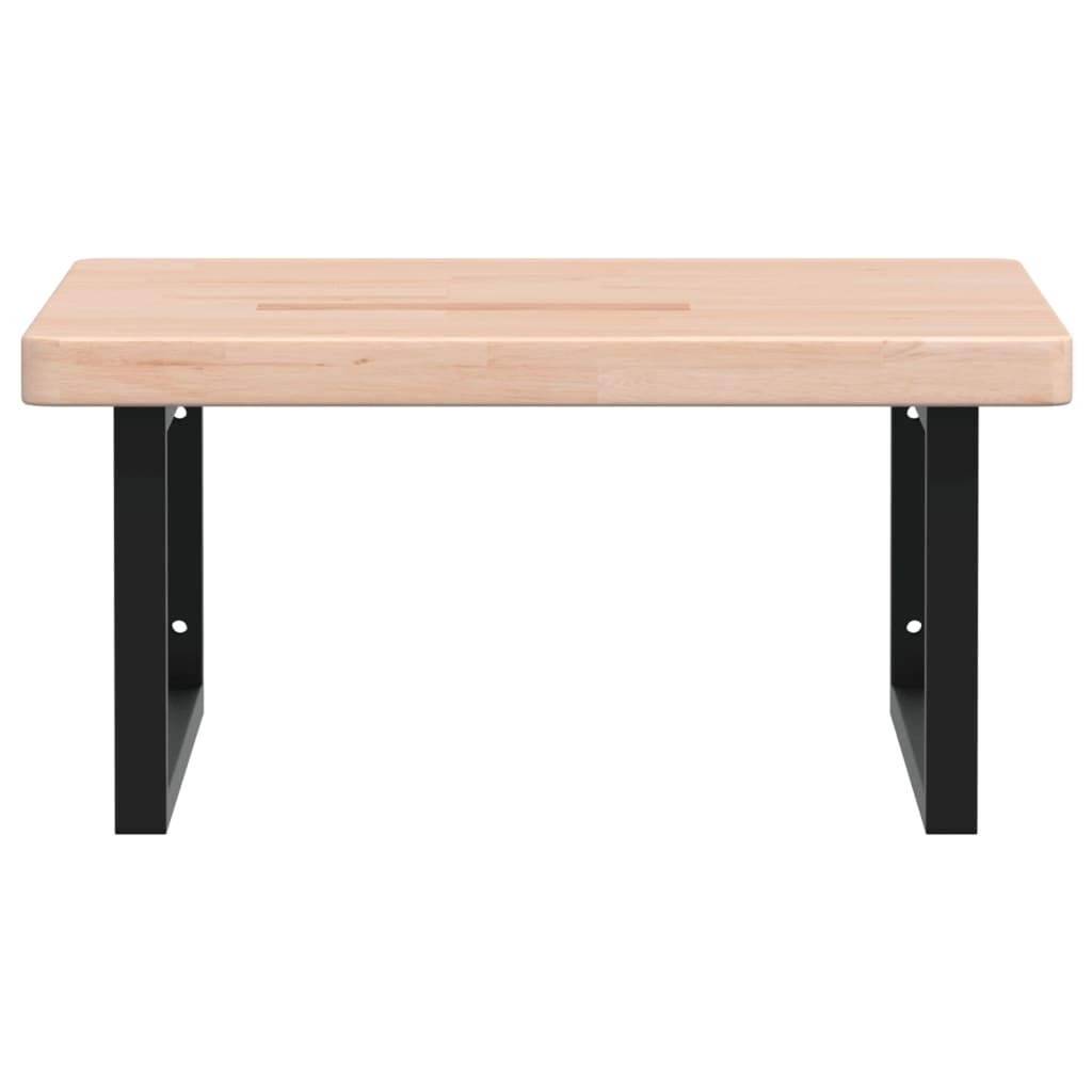vidaXL Basin Shelf Wall Mounted Steel and Solid Wood Oak