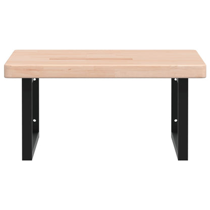 vidaXL Basin Shelf Wall Mounted Steel and Solid Wood Oak