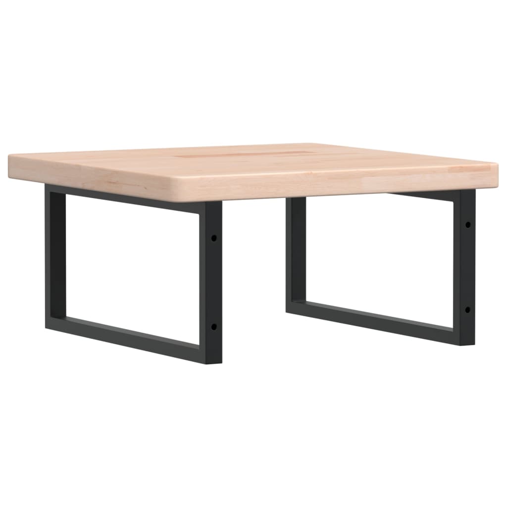 vidaXL Basin Shelf Wall Mounted Steel and Solid Wood Oak