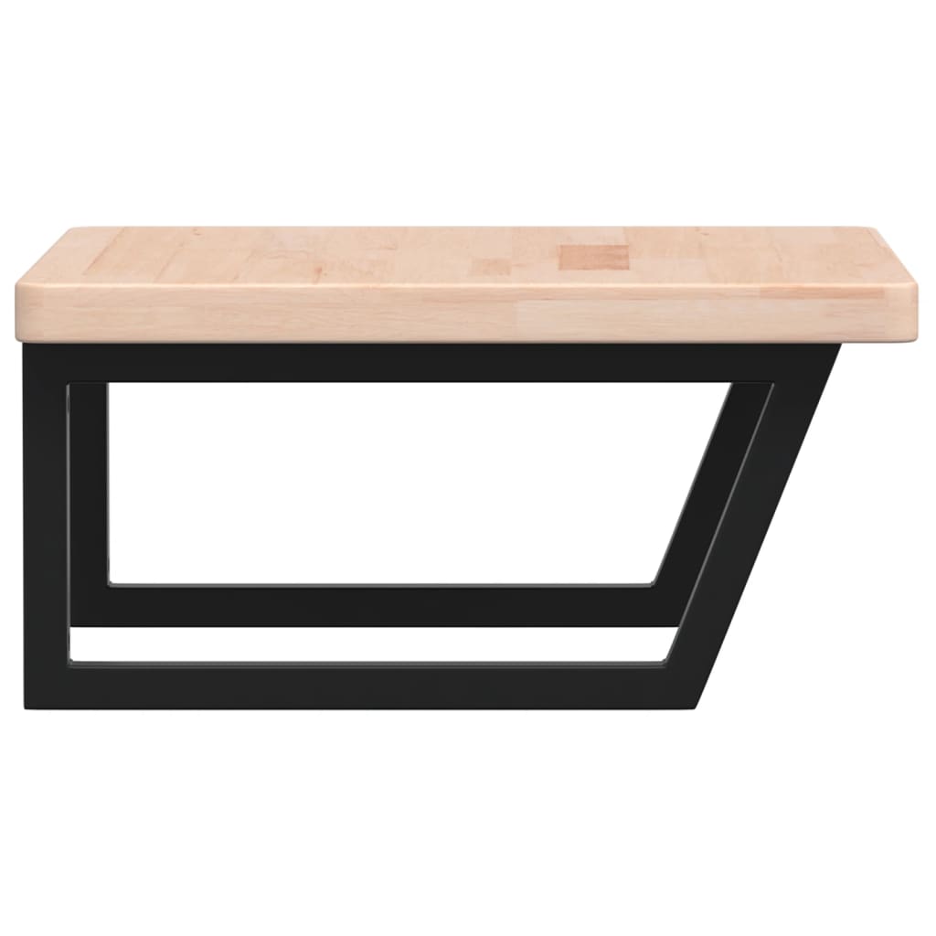 vidaXL Basin Shelf Wall Mounted Steel and Solid Wood Oak