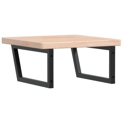 vidaXL Basin Shelf Wall Mounted Steel and Solid Wood Oak