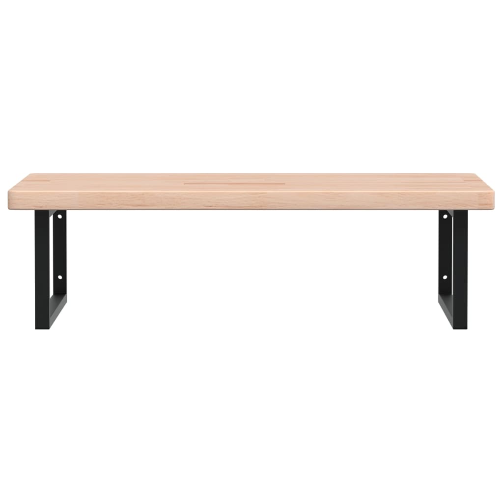 vidaXL Basin Shelf Wall Mounted Steel and Solid Wood Oak