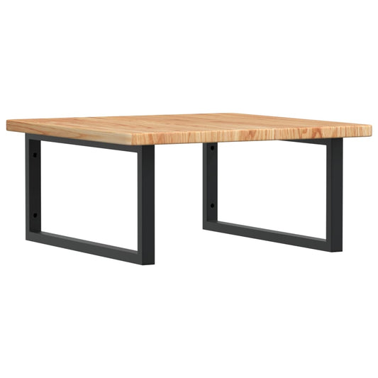 vidaXL Basin Shelf Wall Mounted Steel and Solid Wood Oak