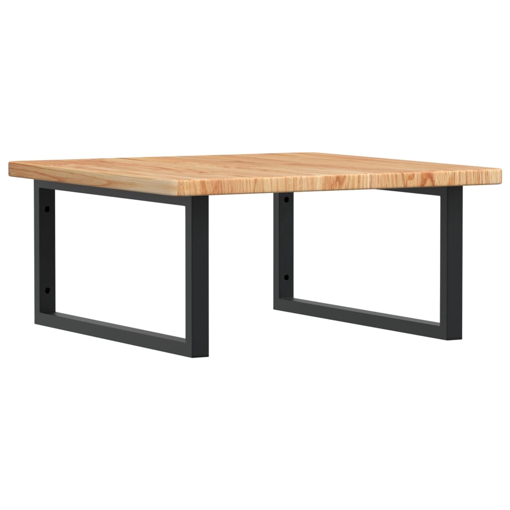 vidaXL Basin Shelf Wall Mounted Steel and Solid Wood Oak