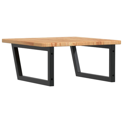 vidaXL Basin Shelf Wall Mounted Steel and Solid Wood Oak