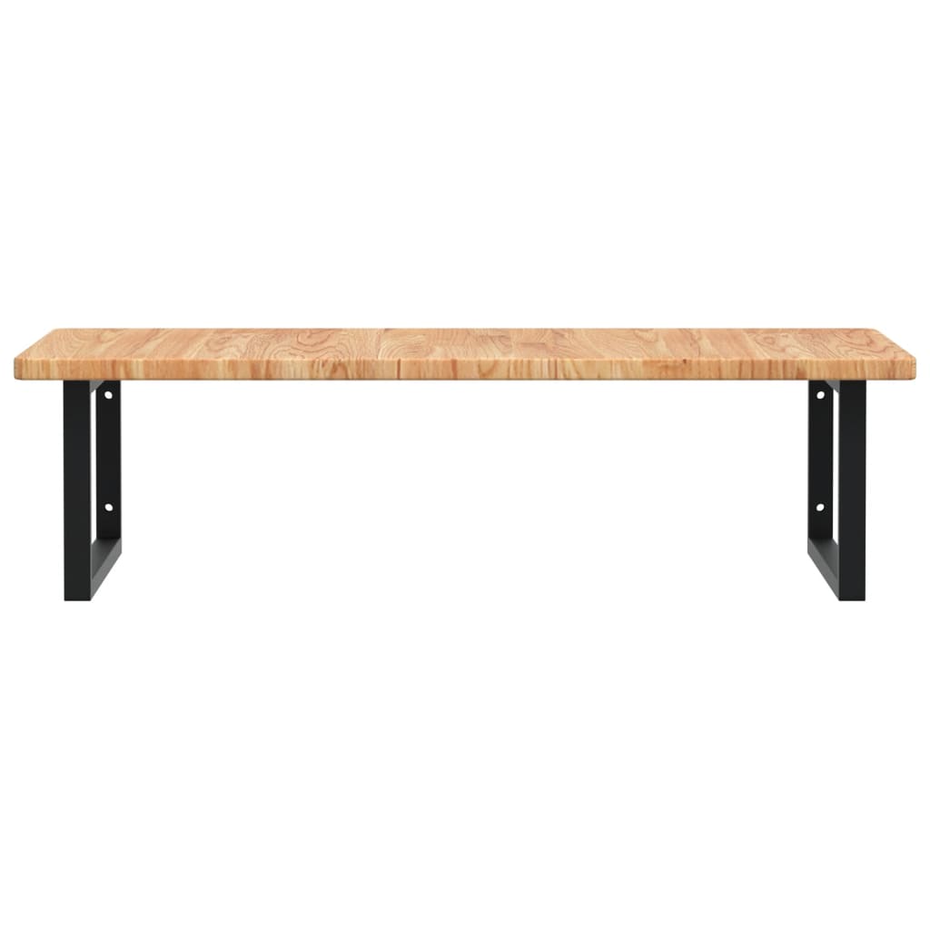vidaXL Basin Shelf Wall Mounted Steel and Solid Wood Oak