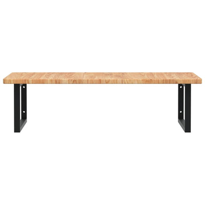 vidaXL Basin Shelf Wall Mounted Steel and Solid Wood Oak
