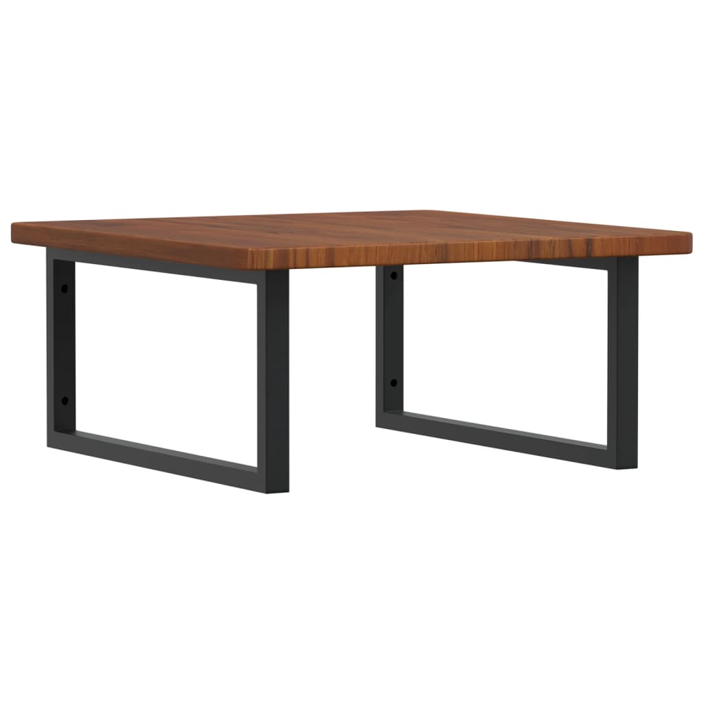 vidaXL Basin Shelf Wall Mounted Steel and Solid Wood Oak