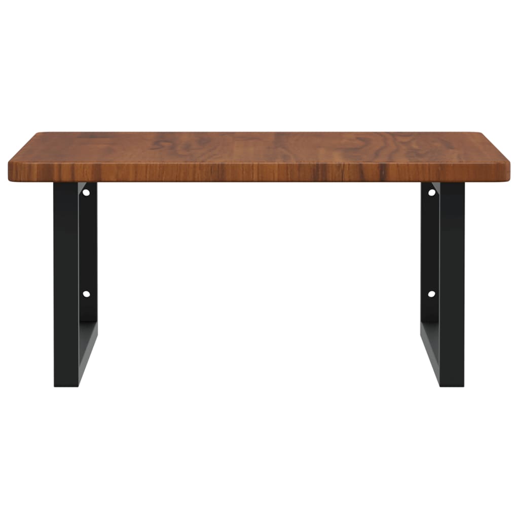 vidaXL Basin Shelf Wall Mounted Steel and Solid Wood Oak