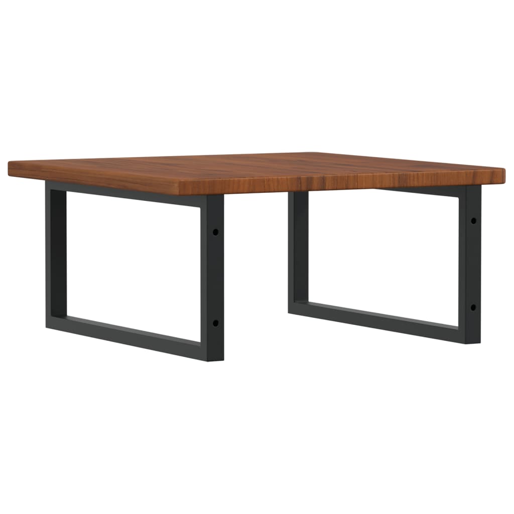 vidaXL Basin Shelf Wall Mounted Steel and Solid Wood Oak