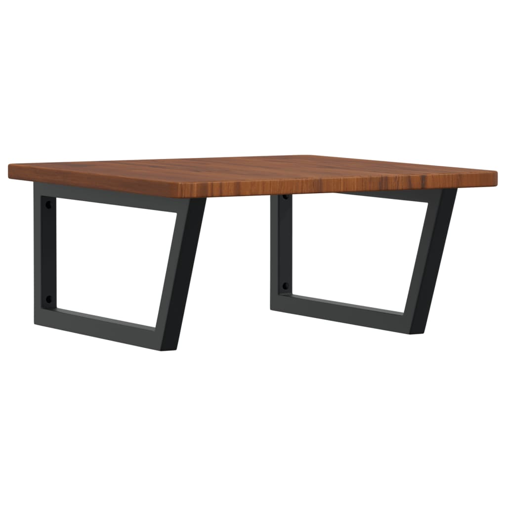 vidaXL Basin Shelf Wall Mounted Steel and Solid Wood Oak