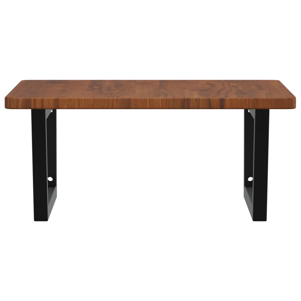 vidaXL Basin Shelf Wall Mounted Steel and Solid Wood Oak