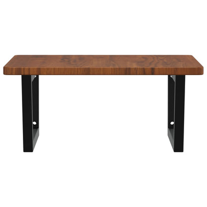 vidaXL Basin Shelf Wall Mounted Steel and Solid Wood Oak