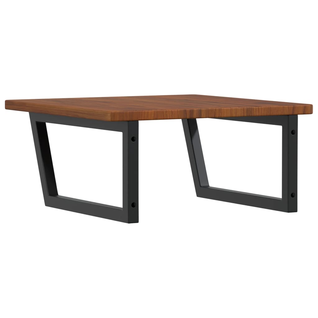 vidaXL Basin Shelf Wall Mounted Steel and Solid Wood Oak