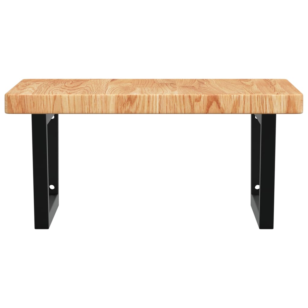 vidaXL Basin Shelf Wall Mounted Steel and Solid Wood Oak