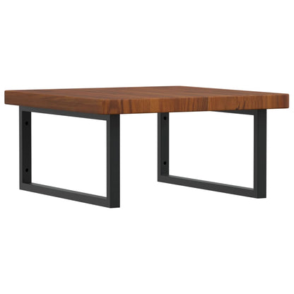vidaXL Basin Shelf Wall Mounted Steel and Solid Wood Oak