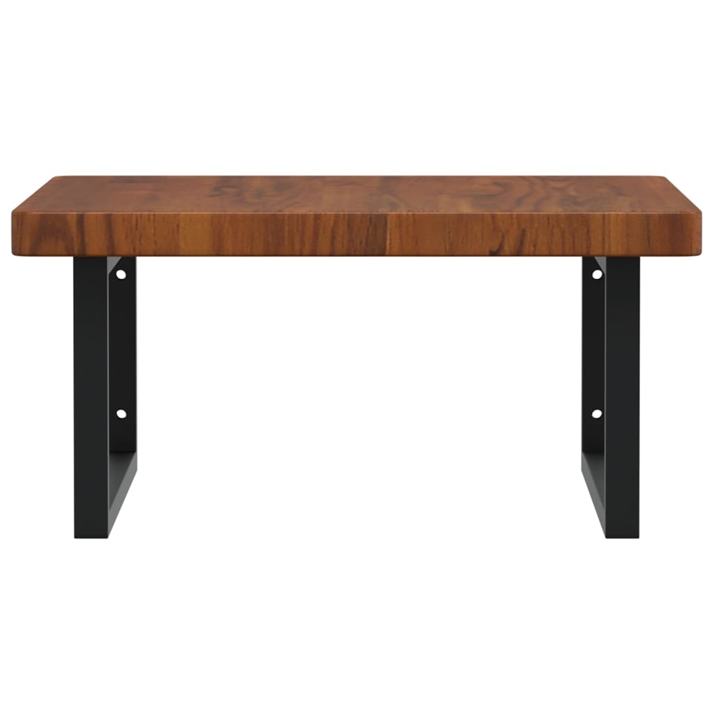 vidaXL Basin Shelf Wall Mounted Steel and Solid Wood Oak