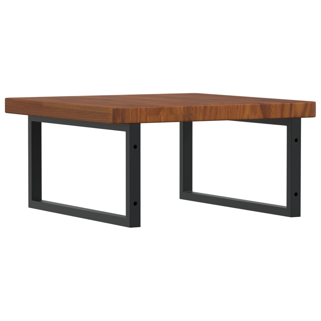 vidaXL Basin Shelf Wall Mounted Steel and Solid Wood Oak