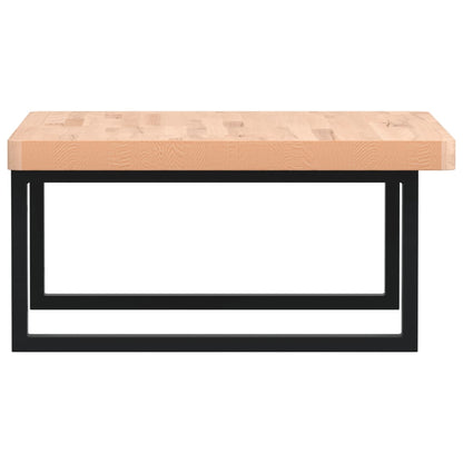 vidaXL Basin Shelf Wall Mounted Steel and Solid Wood Beech