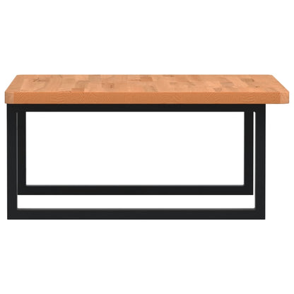 vidaXL Basin Shelf Wall Mounted Steel and Solid Wood Beech
