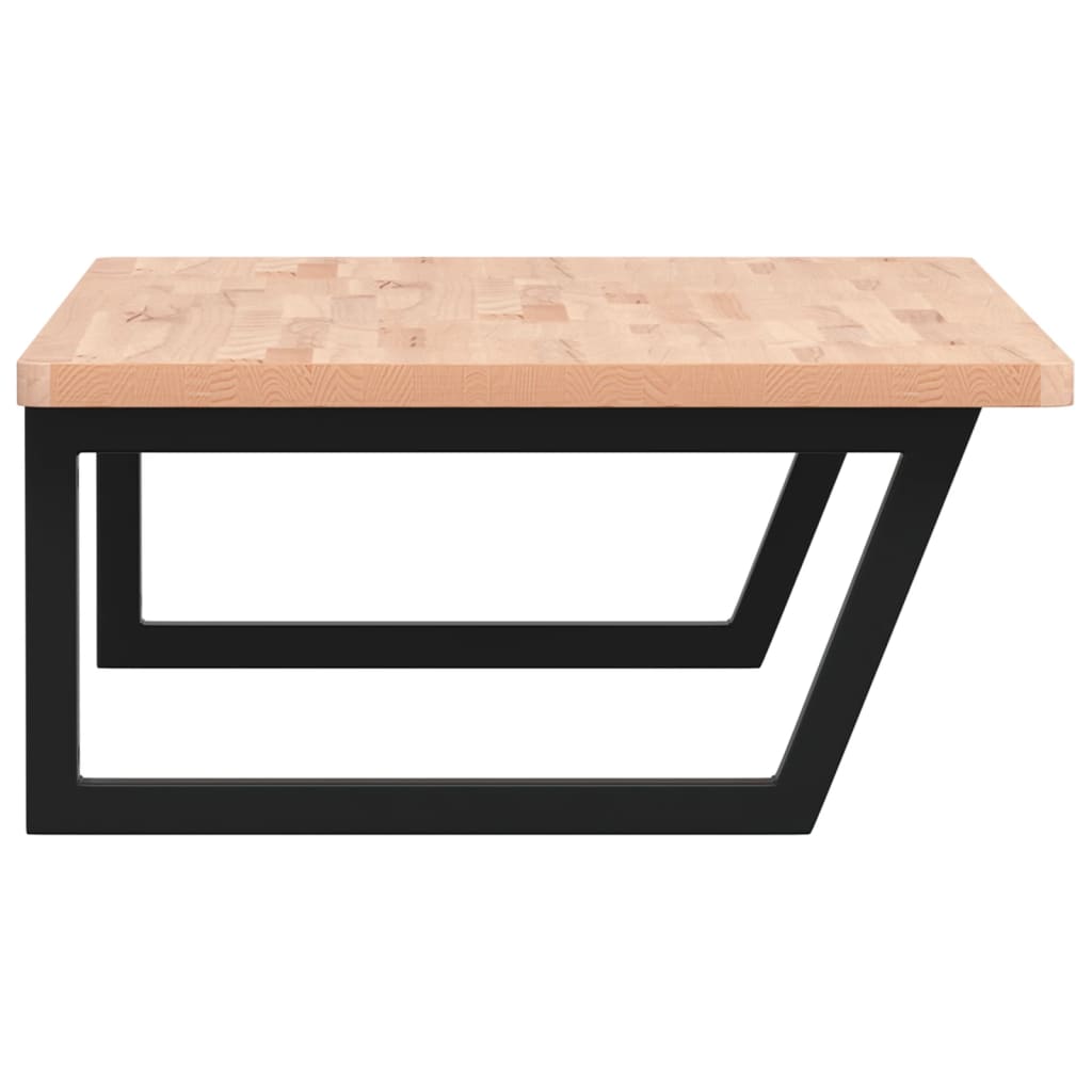 vidaXL Basin Shelf Wall Mounted Steel and Solid Wood Beech