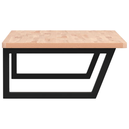 vidaXL Basin Shelf Wall Mounted Steel and Solid Wood Beech