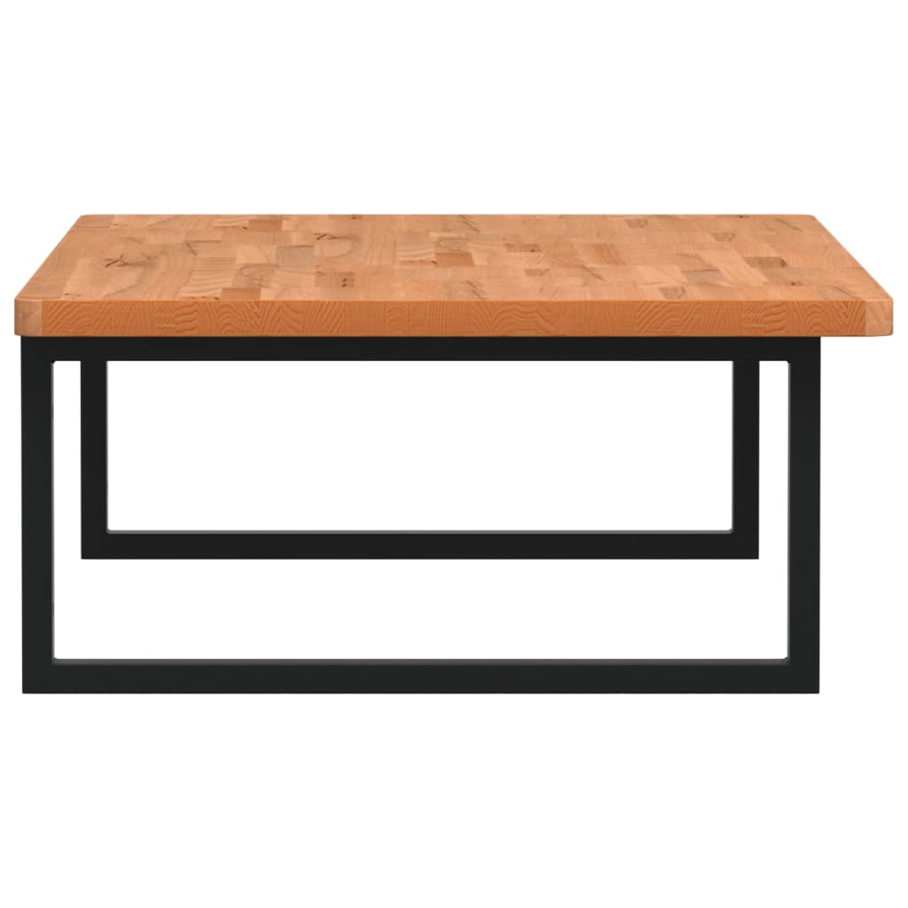 vidaXL Basin Shelf Wall Mounted Steel and Solid Wood Beech